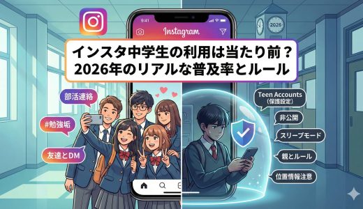 インスタ中学生の利用は当たり前？2026年のリアルな普及率とルール