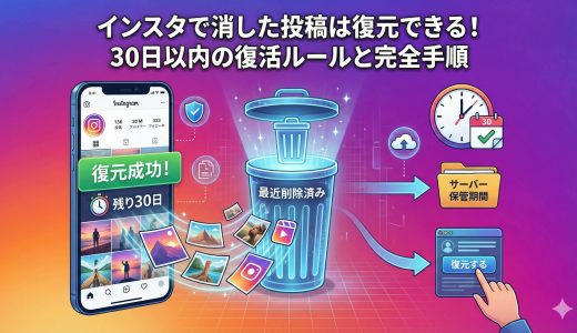 インスタで消した投稿は復元できる！30日以内の復活ルールと完全手順